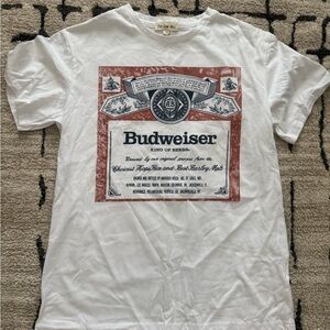 Budweiser White and Red Label T-Shirt